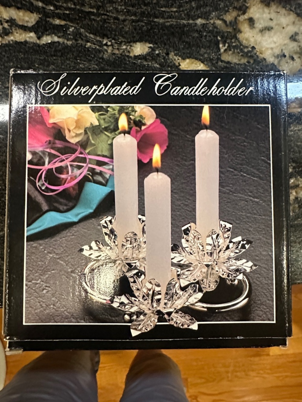 Silverplated Floral Candleholder Trio - Silver